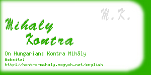 mihaly kontra business card
