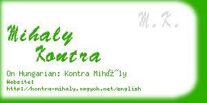 mihaly kontra business card